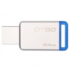 金士頓（Kingston）DT50 64GB金屬U盤 USB3.1 藍色