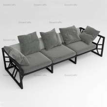 現(xiàn)代鐵藝布藝沙發(fā)