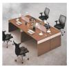 昊豐 HF-010四人位組合辦公臺(tái) 柚木色 2800*1400*750