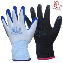 十三針尼龍乳膠丁腈線膠手套防滑耐磨浸膠PVC勞保手套