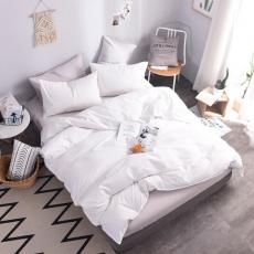 夢(mèng)卡琳 全棉被套單件單雙人簡(jiǎn)約素色被套純棉純色被罩 180*250白色