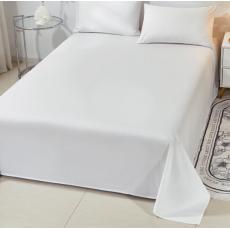 夢卡琳 白色全棉純色床單件賓館民宿床上用品200*260